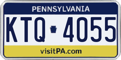 PA license plate KTQ4055