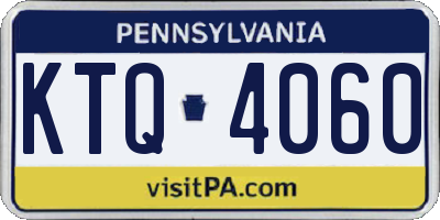 PA license plate KTQ4060