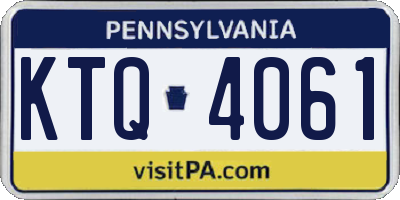 PA license plate KTQ4061