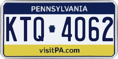 PA license plate KTQ4062