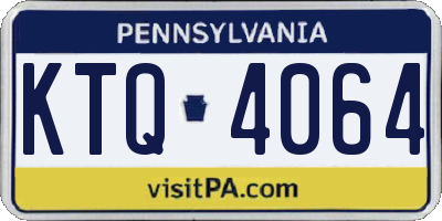 PA license plate KTQ4064