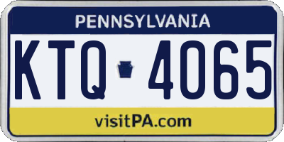 PA license plate KTQ4065
