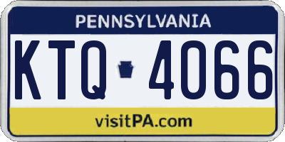 PA license plate KTQ4066