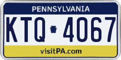 PA license plate KTQ4067