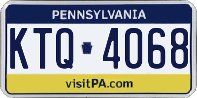 PA license plate KTQ4068
