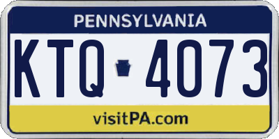 PA license plate KTQ4073