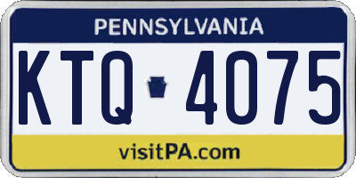 PA license plate KTQ4075