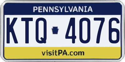 PA license plate KTQ4076