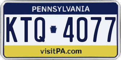 PA license plate KTQ4077