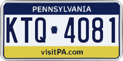 PA license plate KTQ4081