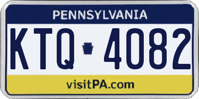 PA license plate KTQ4082