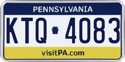 PA license plate KTQ4083