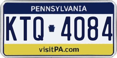 PA license plate KTQ4084