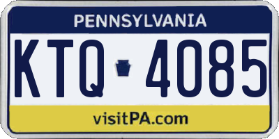 PA license plate KTQ4085