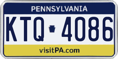PA license plate KTQ4086