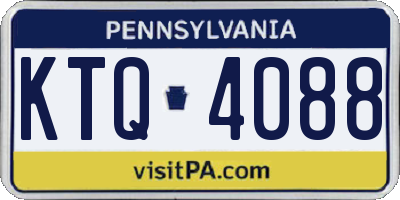 PA license plate KTQ4088