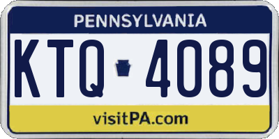 PA license plate KTQ4089