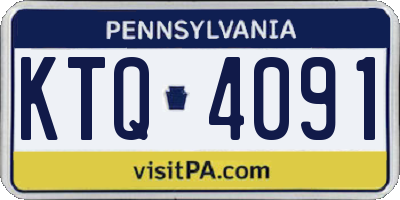 PA license plate KTQ4091