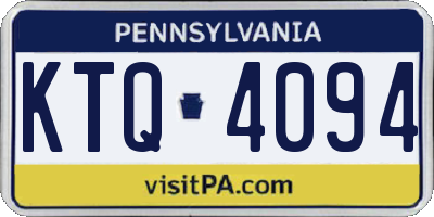 PA license plate KTQ4094