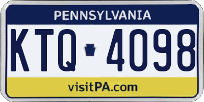 PA license plate KTQ4098
