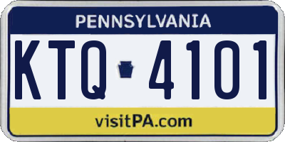 PA license plate KTQ4101