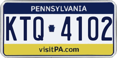 PA license plate KTQ4102