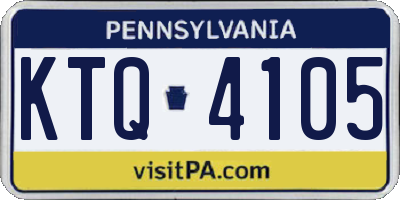 PA license plate KTQ4105