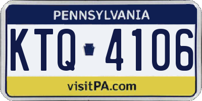 PA license plate KTQ4106