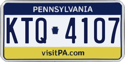 PA license plate KTQ4107