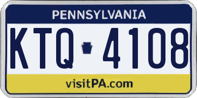PA license plate KTQ4108