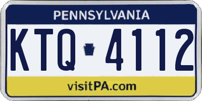 PA license plate KTQ4112