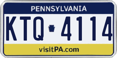 PA license plate KTQ4114