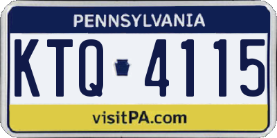 PA license plate KTQ4115