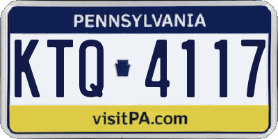 PA license plate KTQ4117