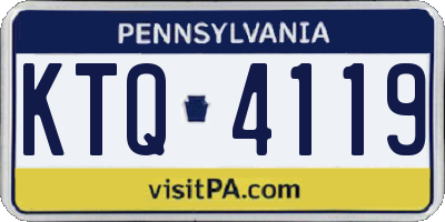 PA license plate KTQ4119