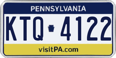 PA license plate KTQ4122