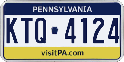 PA license plate KTQ4124
