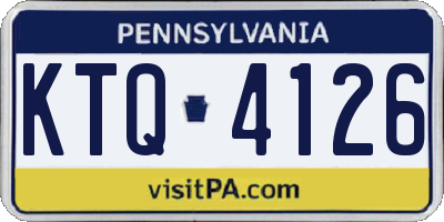 PA license plate KTQ4126