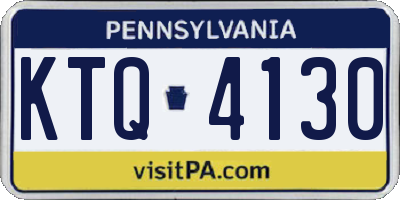 PA license plate KTQ4130