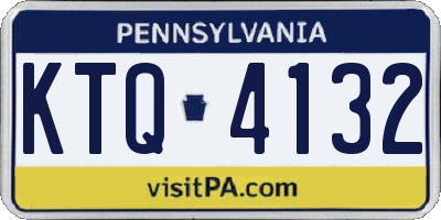 PA license plate KTQ4132