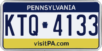 PA license plate KTQ4133