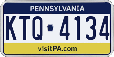 PA license plate KTQ4134