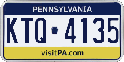 PA license plate KTQ4135