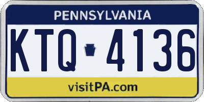 PA license plate KTQ4136
