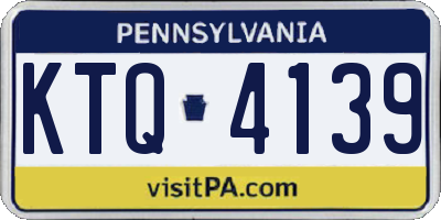 PA license plate KTQ4139