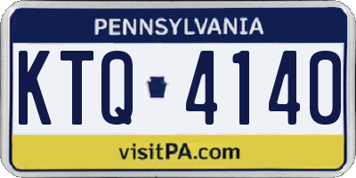 PA license plate KTQ4140