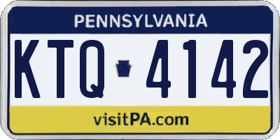 PA license plate KTQ4142