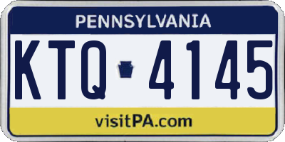 PA license plate KTQ4145