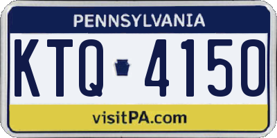 PA license plate KTQ4150