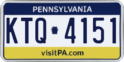 PA license plate KTQ4151